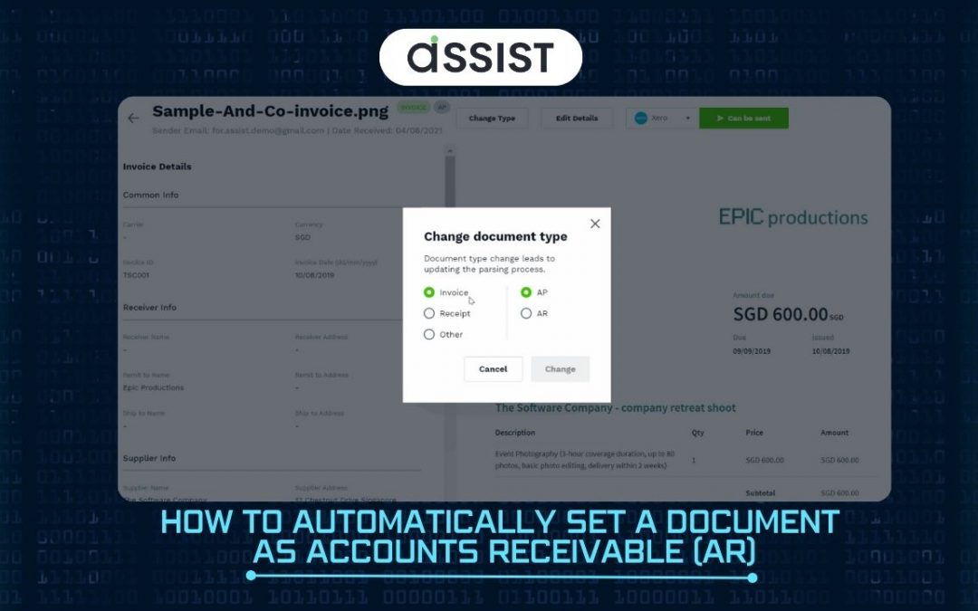 How do I set my document to be AR (Account Receivable) automatically?