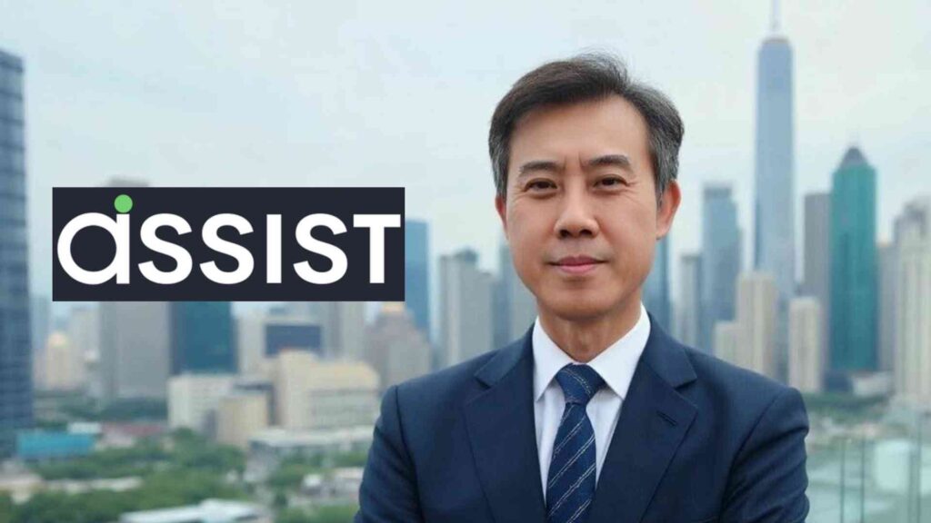 Assist - TY assist's founder with assist.biz logo