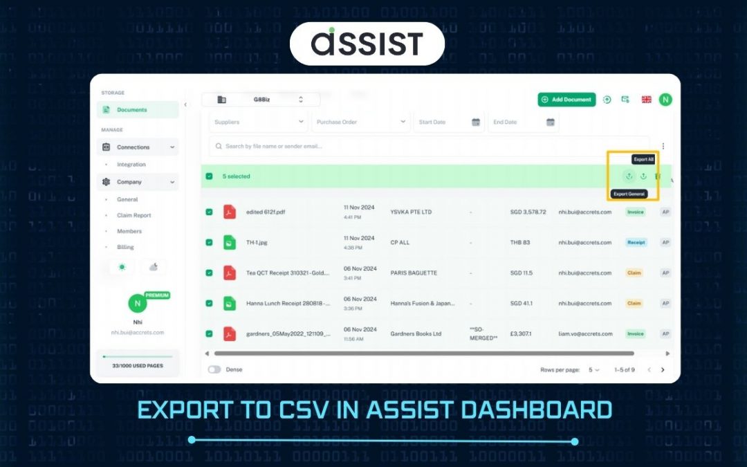 Export to CSV – Setting up fields export to CSV